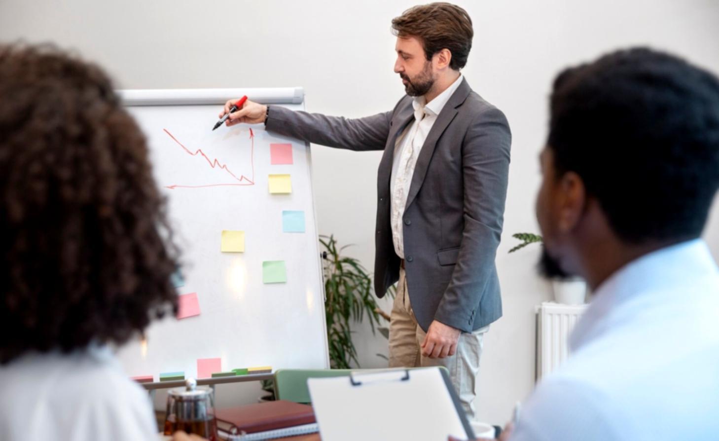 Financial analysis workspace with budget reports and planning documents